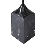 Кофейный столик с круглой столешницей и мраморным основанием Steel Reliability варинант исполнения - 3 | Loft Concept в Костроме