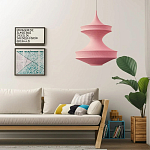 Подвесной вязаный розовый светильник «Моника» варинант исполнения - 4 | Loft Concept в Костроме