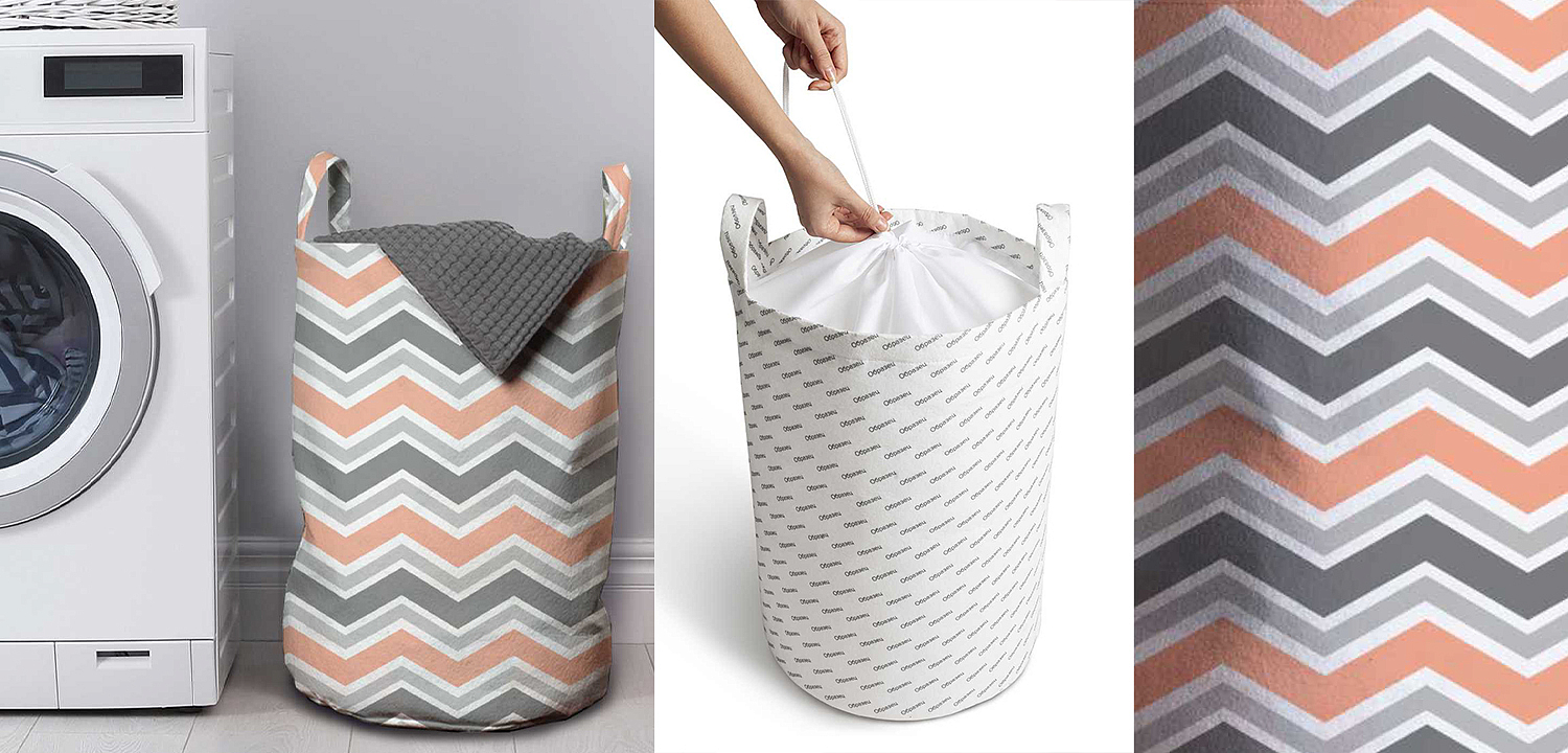 Корзина Gray Chevron Basket Корзина Gray Chevron Basket - Loft-Concept в Костроме