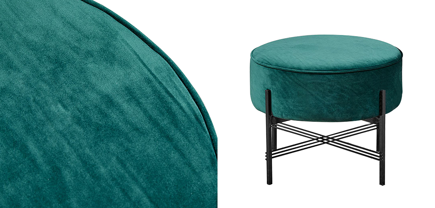 Пуф изумрудного цвета велюровый Sanjay Velour Pouf Emerald Пуф изумрудного цвета велюровый Sanjay Velour Pouf Emerald - Loft-Concept в Костроме