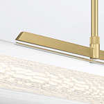 Подвесной светильник линейный золотого цвета с длинной цилиндрической стеклянной трубкой Eurofase варинант исполнения - 7 | Loft Concept в Костроме