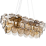 Люстра с круглыми стеклянными подвесками Cardiel Amber Glass Chandelier варинант исполнения - 1 | Loft Concept в Костроме