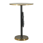 Столик приставной с абстрактным основанием и акцентом в виде золотистого диска Heavenly Space варинант исполнения - 4 | Loft Concept в Костроме
