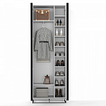 Двухдверный шкаф белого цвета Strict Lines варинант исполнения - 4 | Loft Concept в Костроме