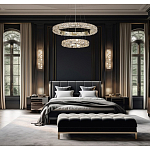 Люстра из 2-х колец с мозаичным хрустальным оформлением Sparks of Crystal варинант исполнения - 2 | Loft Concept в Костроме