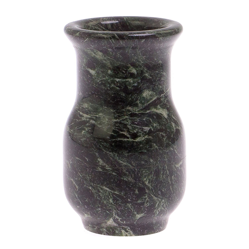 Ваза настольная для цветов из камня змеевик Vase Serpentine Змеевик Ваза настольная для цветов из камня змеевик Vase Serpentine Змеевик в Костроме | Loft Concept